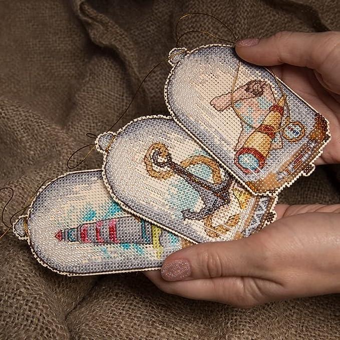 LIGHTHOUSE In Search of Treasures Kit with plastic canvas by Crystal Art