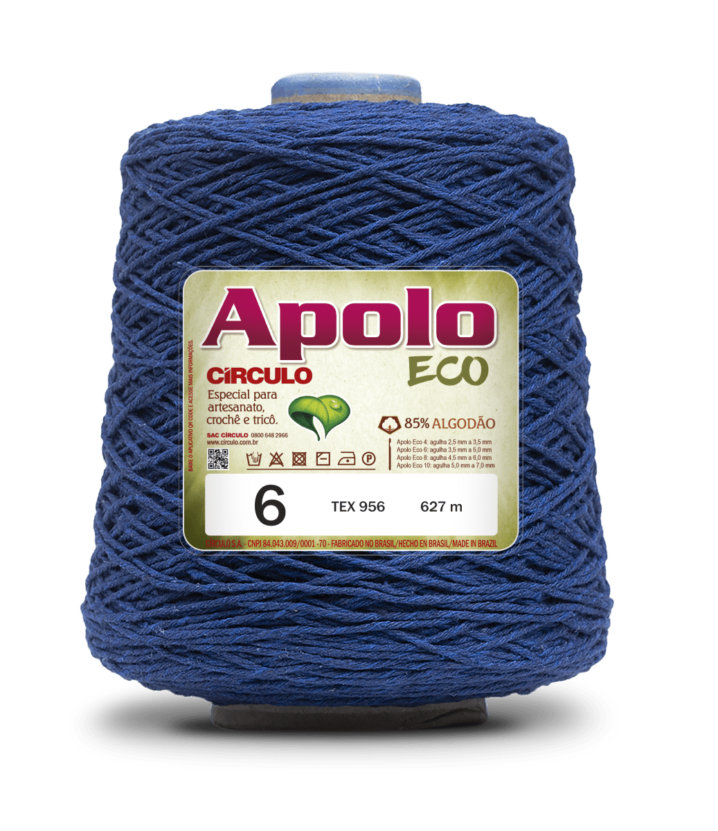 Apolo Eco 4/6 Cotton Cord Yarn – Ideal for Crochet Bags & Home Decor (600g) - Leo Hobby