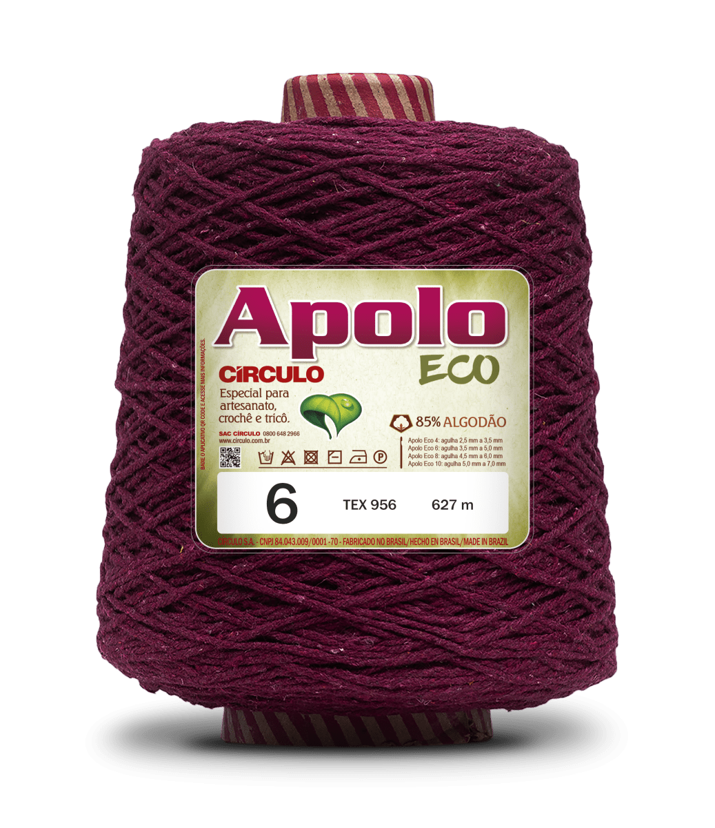 Apolo Eco 4/6 Cotton Cord Yarn – Ideal for Crochet Bags & Home Decor (600g) - Leo Hobby