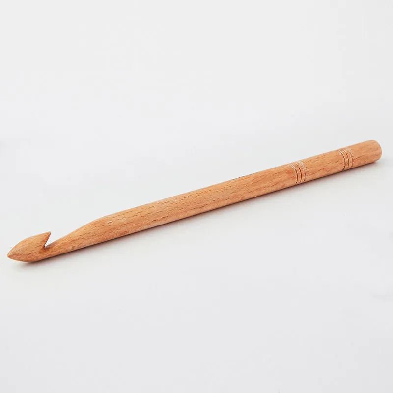 KnitPro Basix Single Ended Crochet Hook 18.00 mm – Beech Wood - Leo Hobby