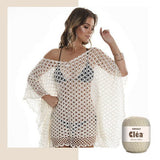 Detail of Circulo Clea Mercerized Cotton Yarn in use.