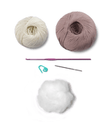 Circulo Amigurumi Crochet Kit - Lovey Blanket - All Included, Easy Instructions - Crochet Set for Intermediate - Animal Crochet Kit, Premium Amigurumi Yarn for Crocheting - Bunny - Leo Hobby